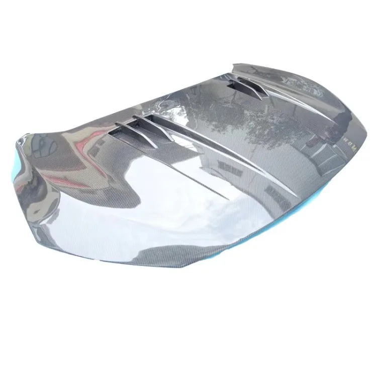New Carbon Fiber Bonnet Hood Front Hood for 2017-2019 for for FK7 Engine Hood Cover Bolt-On Black
